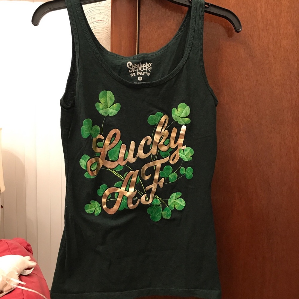 SPENCER’S Lucky A F tank top